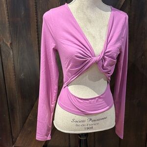 Mauve Twist Front Long Sleeve Top signedblake The drop  new with tags